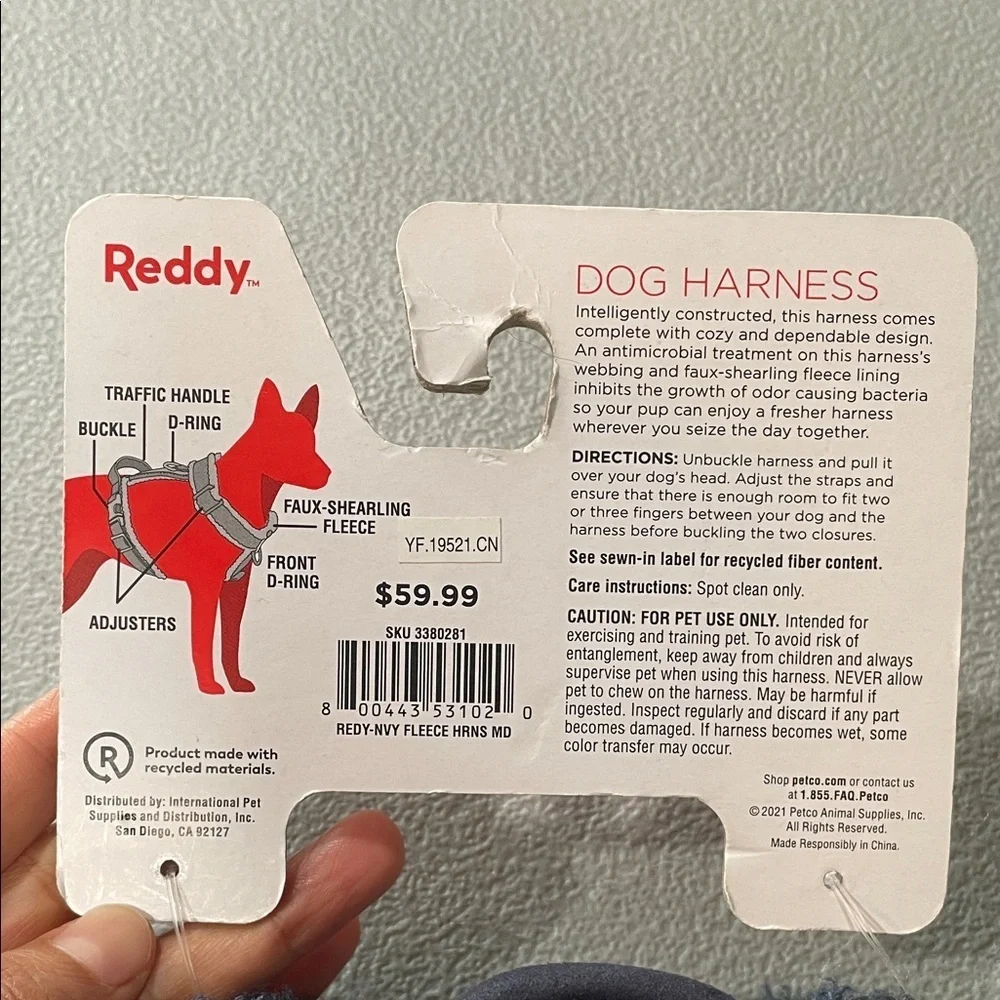 Reddy Navy Dog Harness